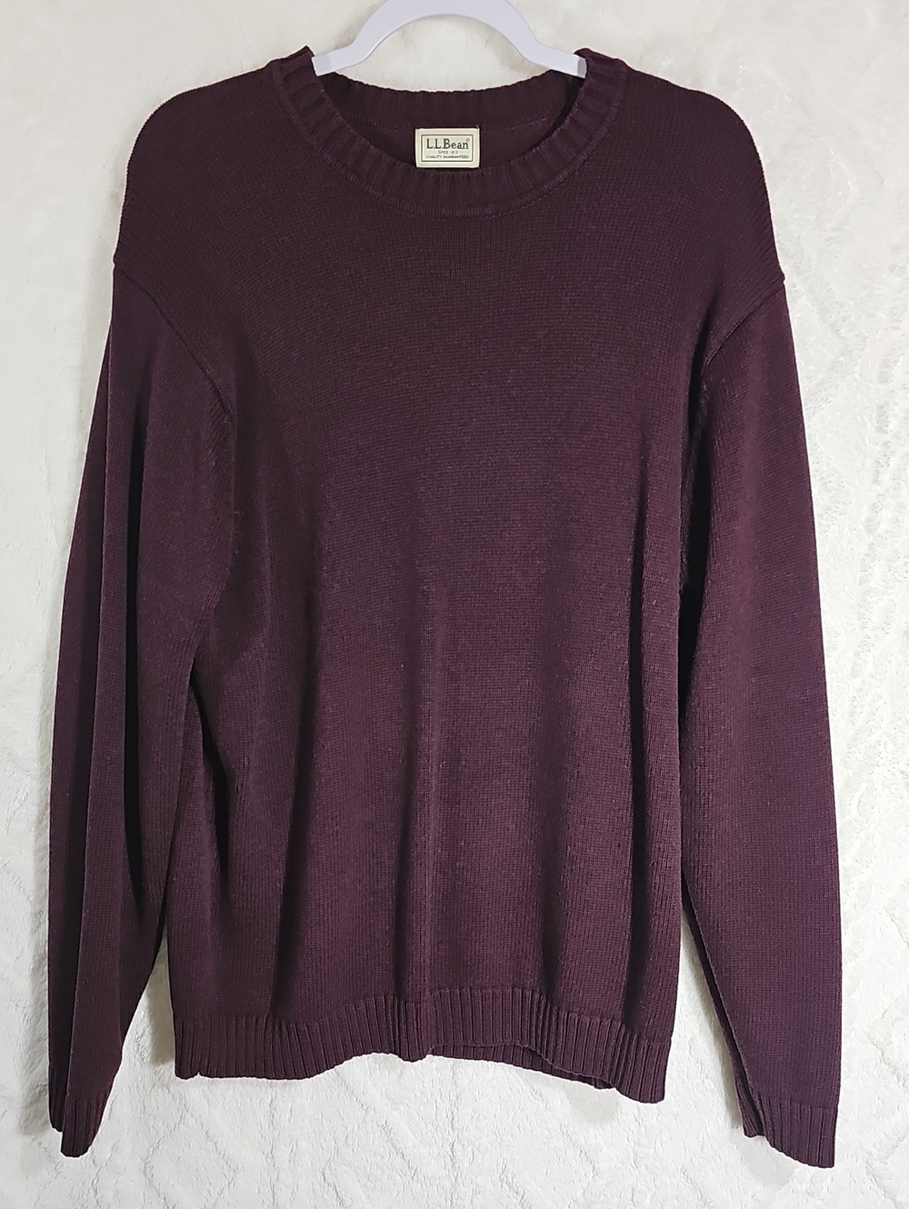 LL Bean Dark Purple Sweater * Size XL * Vintage
